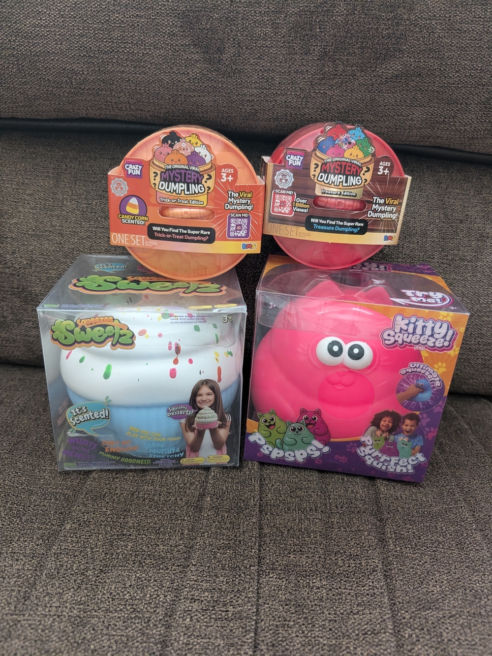 Squeeze Pink Kitty, Scented Cupcake & Mystery Dumplings